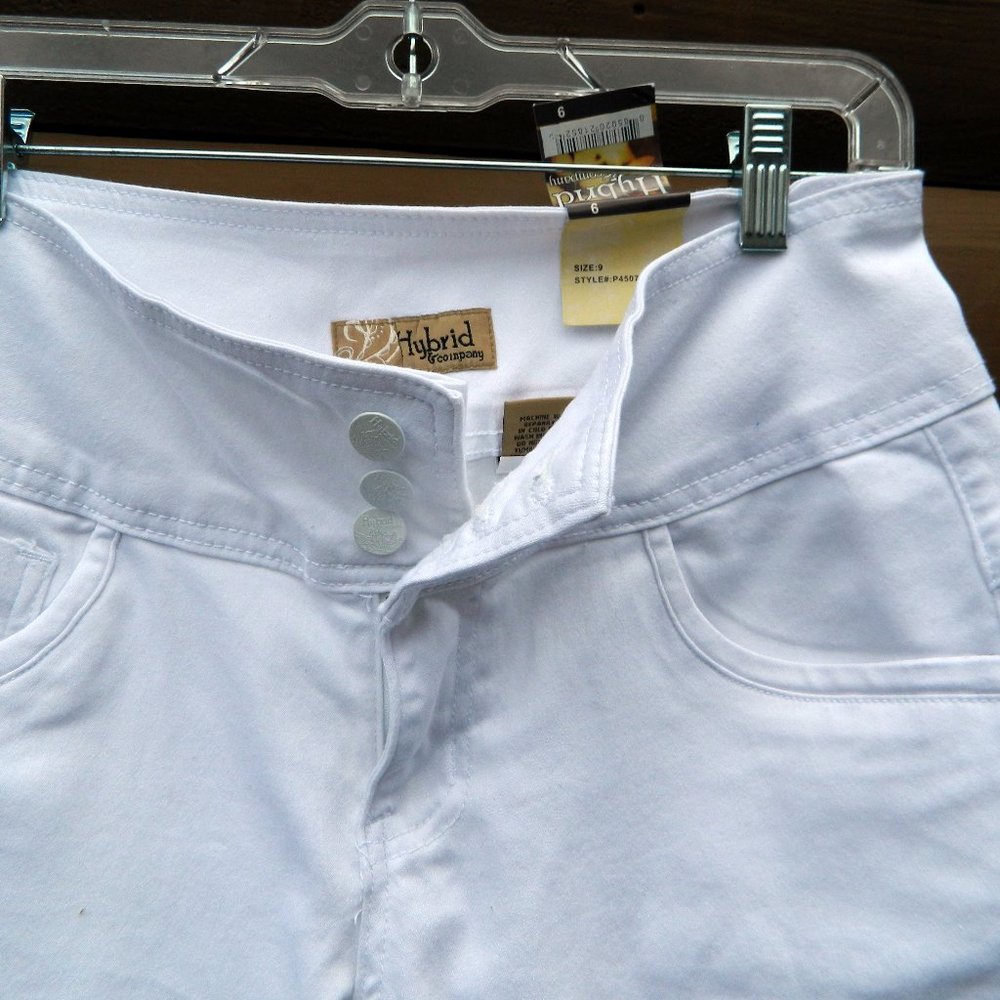 Hybrid & Co. white Size 9 Hyper Stretch pants NWT